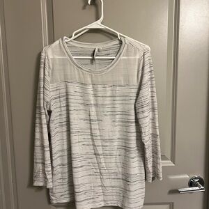 Calvin Klein 3/4 Sleeve Top - Sheer Panel